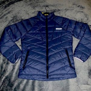 Columbia Puffer Jacket | Mens | Blue | Purple/green interior